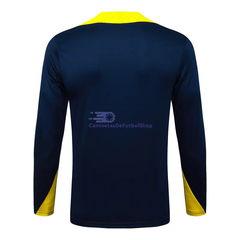 Sudadera De Entrenamiento Atlético de Madrid 2025/2026 Azul Oscuro/Amarillo