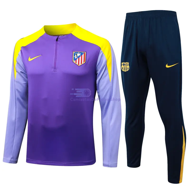 Sudadera De Entrenamiento Atlético de Madrid 2025/2026 Morado/Amarillo