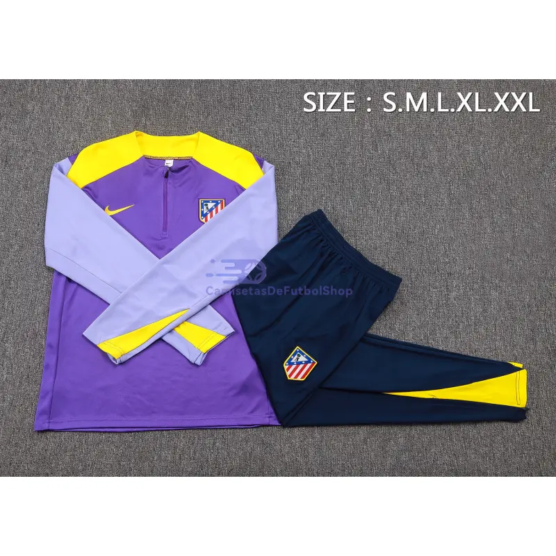 Sudadera De Entrenamiento Atlético de Madrid 2025/2026 Morado/Amarillo