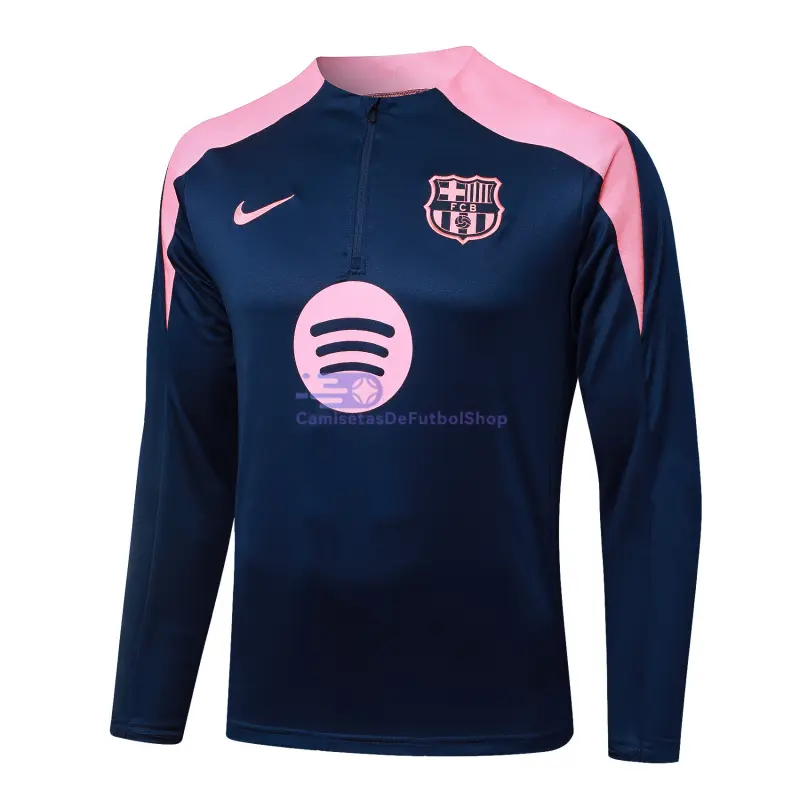 Sudadera De Entrenamiento Barcelona 2025/2026 Azul Oscuro/Rosa