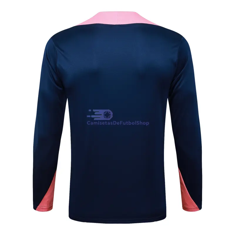Sudadera De Entrenamiento Barcelona 2025/2026 Azul Oscuro/Rosa