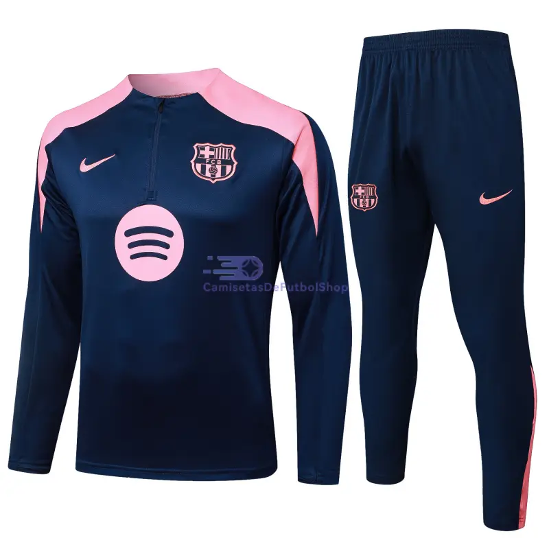 Sudadera De Entrenamiento Barcelona 2025/2026 Azul Oscuro/Rosa