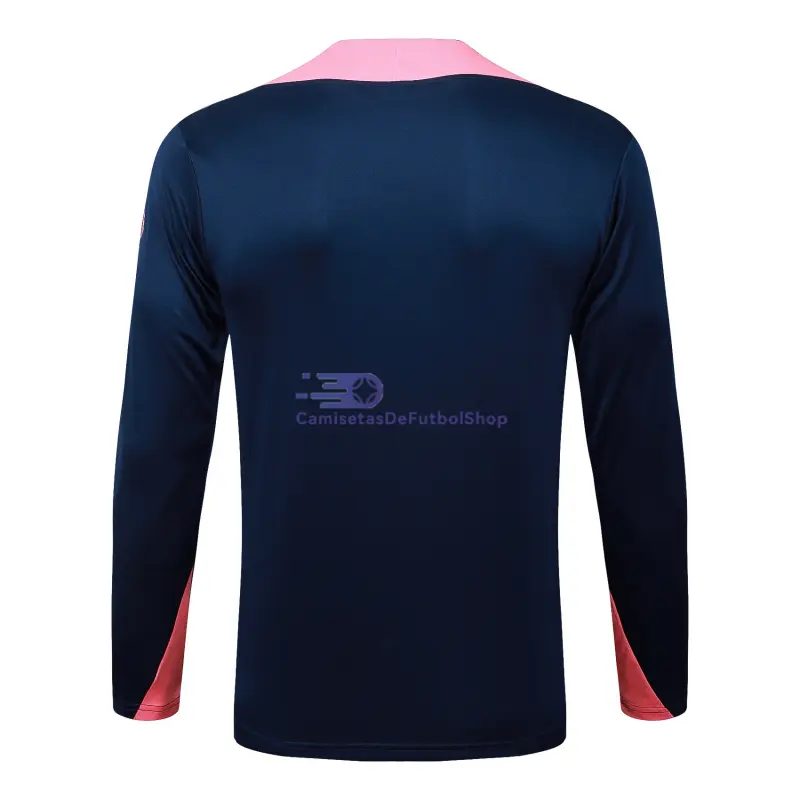 Sudadera De Entrenamiento Barcelona 2025/2026 Azul/Rosa con Estampado