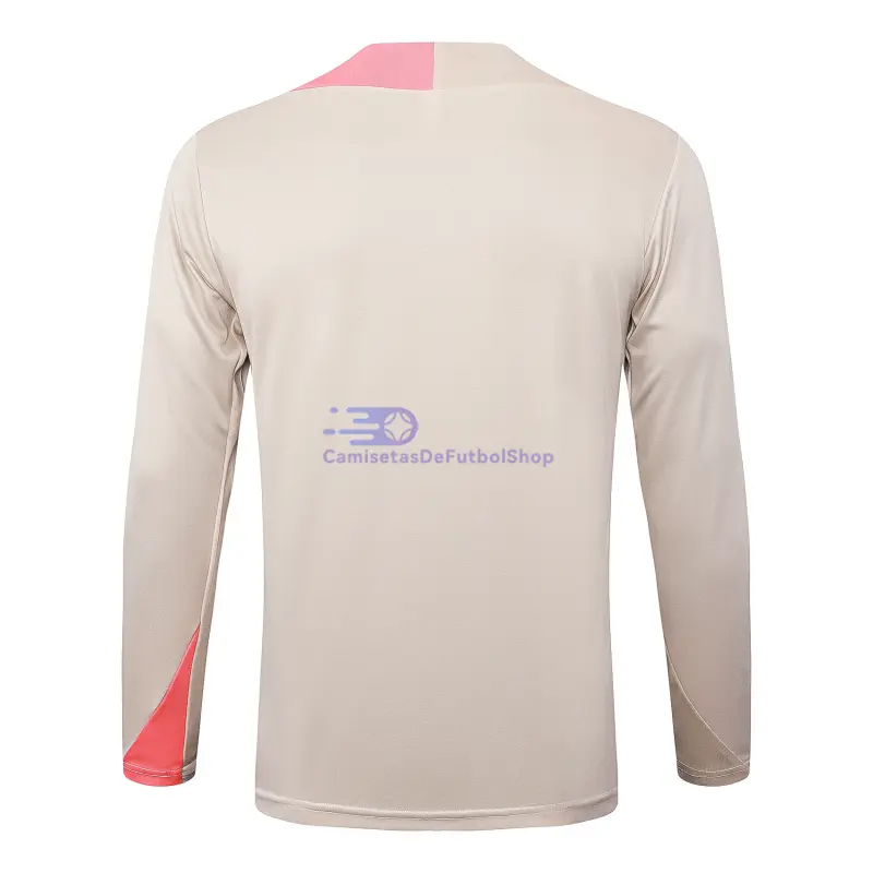 Sudadera De Entrenamiento Barcelona 2025/2026 Beige/Rosa