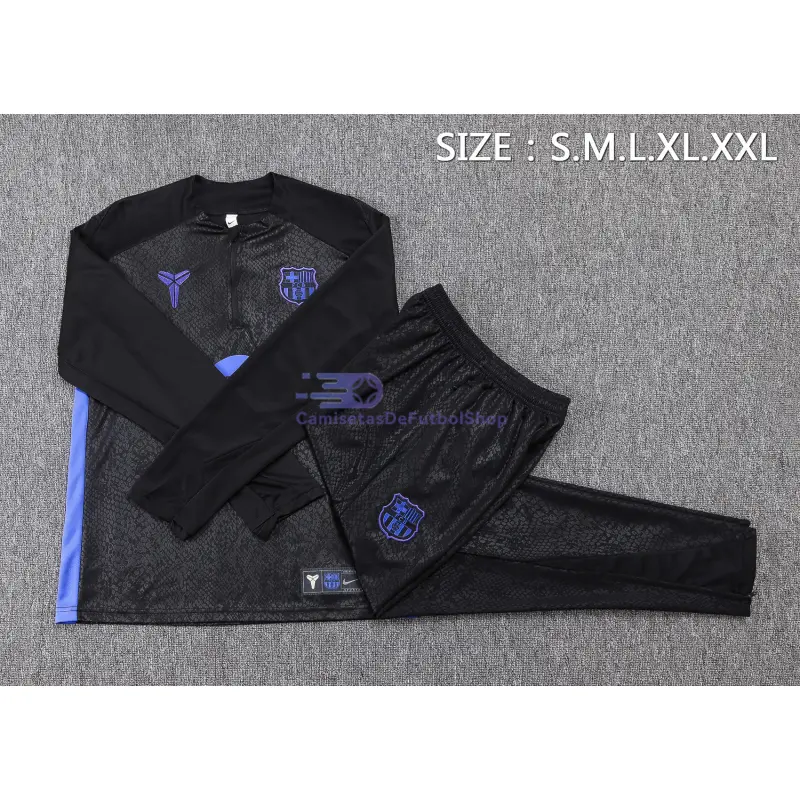 Sudadera De Entrenamiento Barcelona 2025/2026 Kit Negro/Morado