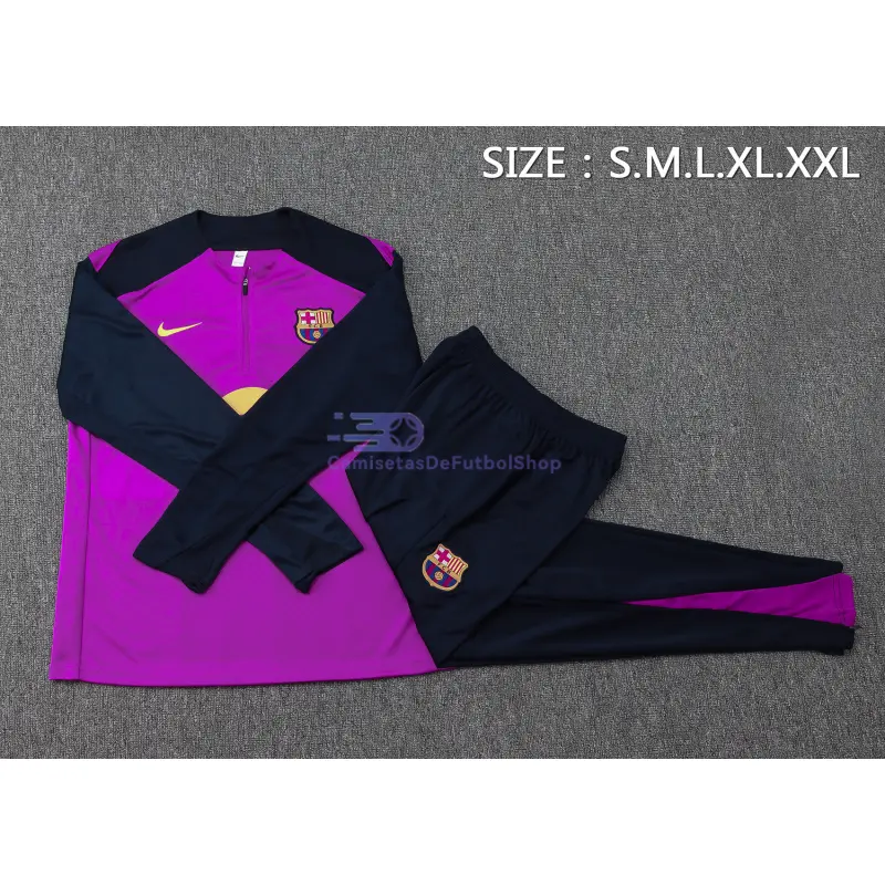 Sudadera De Entrenamiento Barcelona 2025/2026 Kit Morado/Azul Marino
