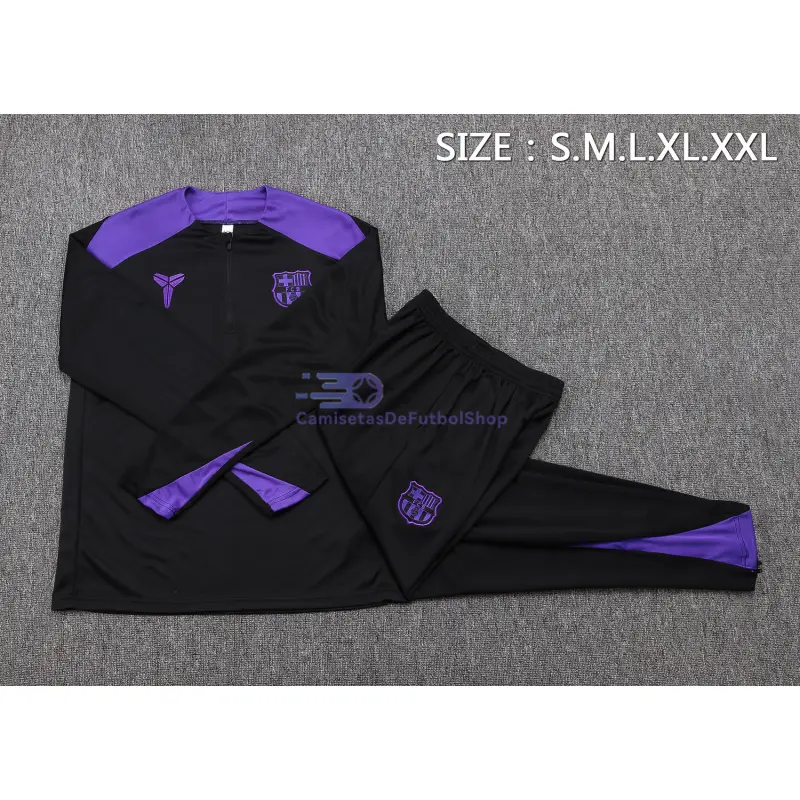 Sudadera De Entrenamiento Barcelona 2025/2026 Kit Negro/Morado