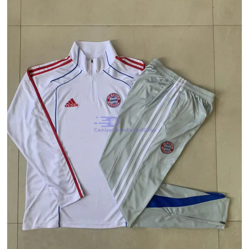 Sudadera De Entrenamiento Bayern Múnich 2025/2026 Blanco/Azul/Rojo