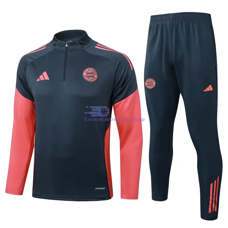 Sudadera De Entrenamiento Bayern Múnich 2025/2026 Kit Gris Oscuro/Naranja