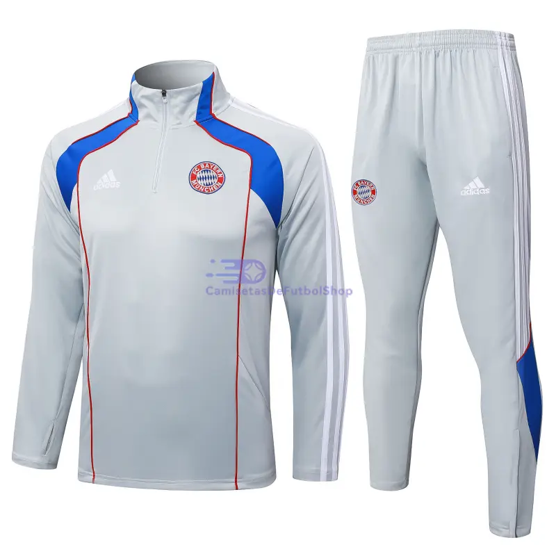 Sudadera De Entrenamiento Bayern Múnich 2025/2026 Kit Retro Gris Claro/Azul