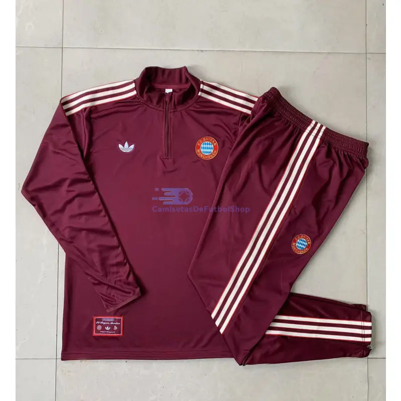 Sudadera De Entrenamiento Bayern Múnich 2025/2026 Retro Borgoña