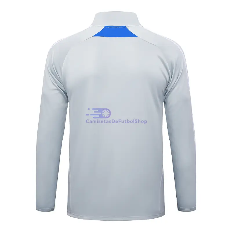 Sudadera De Entrenamiento Bayern Múnich 2025/2026 Retro Gris Claro/Azul