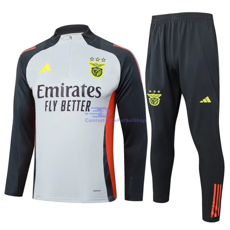 Sudadera De Entrenamiento Benfica 2025/2026 Kit Gris/Negro