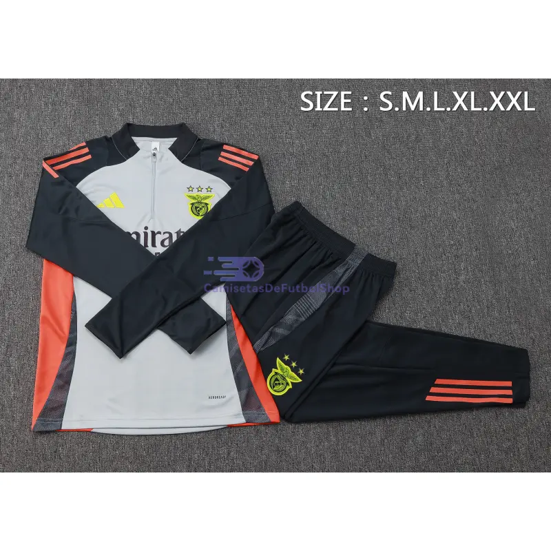 Sudadera De Entrenamiento Benfica 2025/2026 Kit Gris/Negro