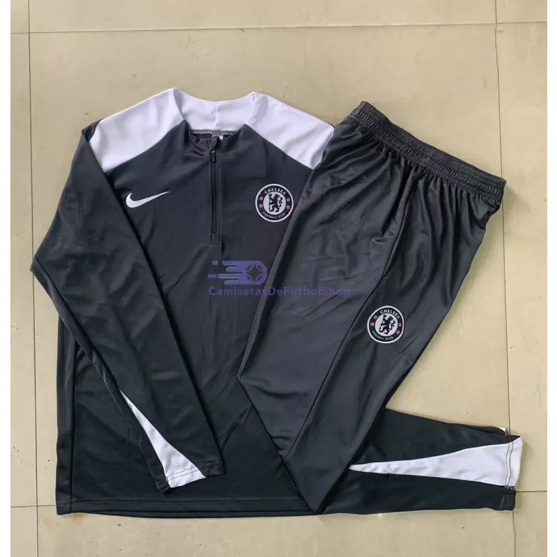 Sudadera De Entrenamiento Chelsea 2025/2026 Gris Oscuro/Blanco