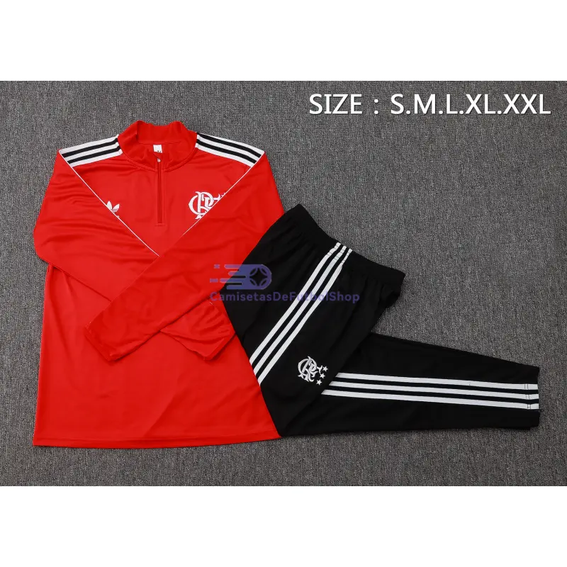 Sudadera De Entrenamiento Flamengo 2025/2026 Kit Rojo