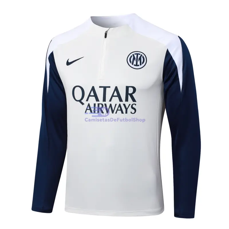 Sudadera De Entrenamiento Inter de Milan 2025/2026 Beige/Azul