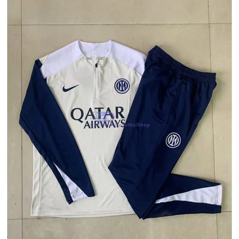 Sudadera De Entrenamiento Inter de Milan 2025/2026 Beige/Azul