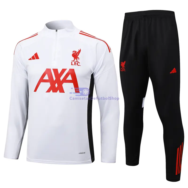 Sudadera De Entrenamiento Liverpool 2025/2026 Blanco/Negro/Rojo