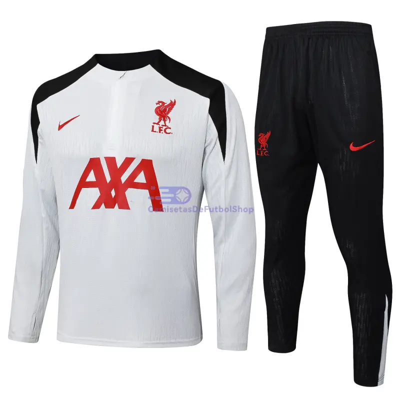 Sudadera De Entrenamiento Liverpool 2025/2026 Kit Blanco/Negro/Rojo