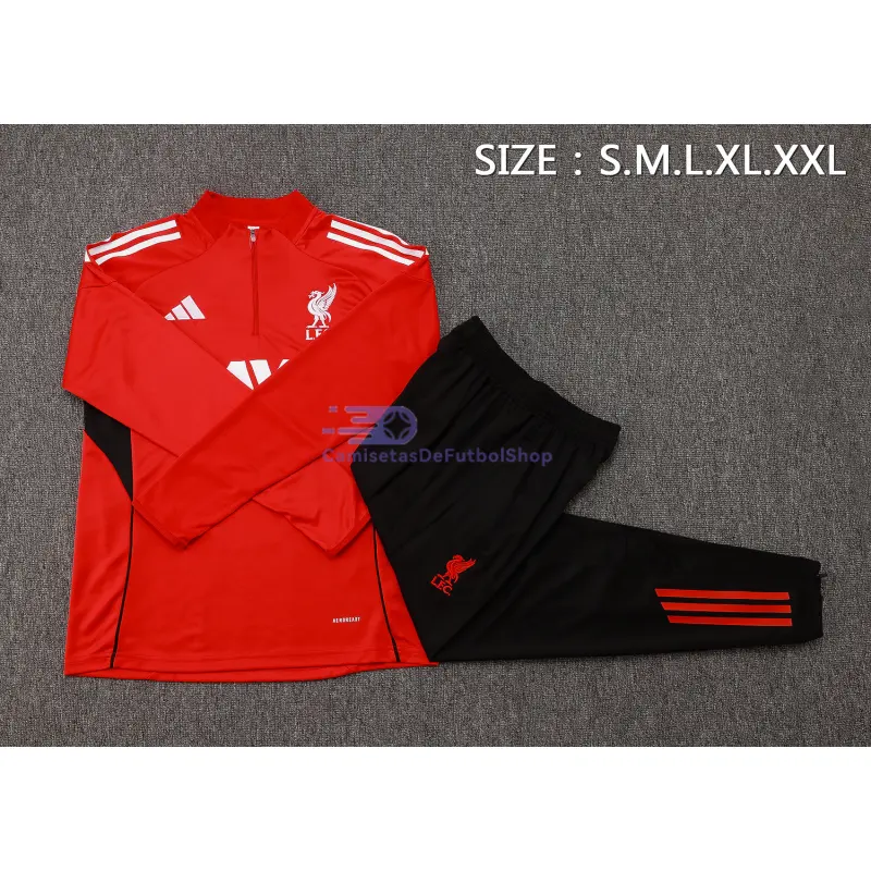 Sudadera De Entrenamiento Liverpool 2025/2026 Kit Rojo/Negro