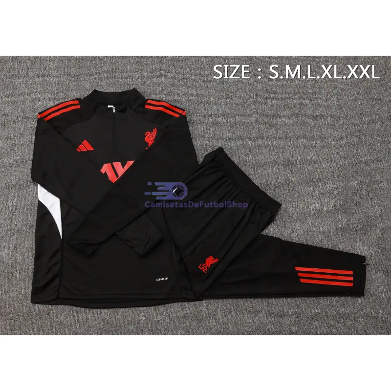 Sudadera De Entrenamiento Liverpool 2025/2026 Negro/Rojo