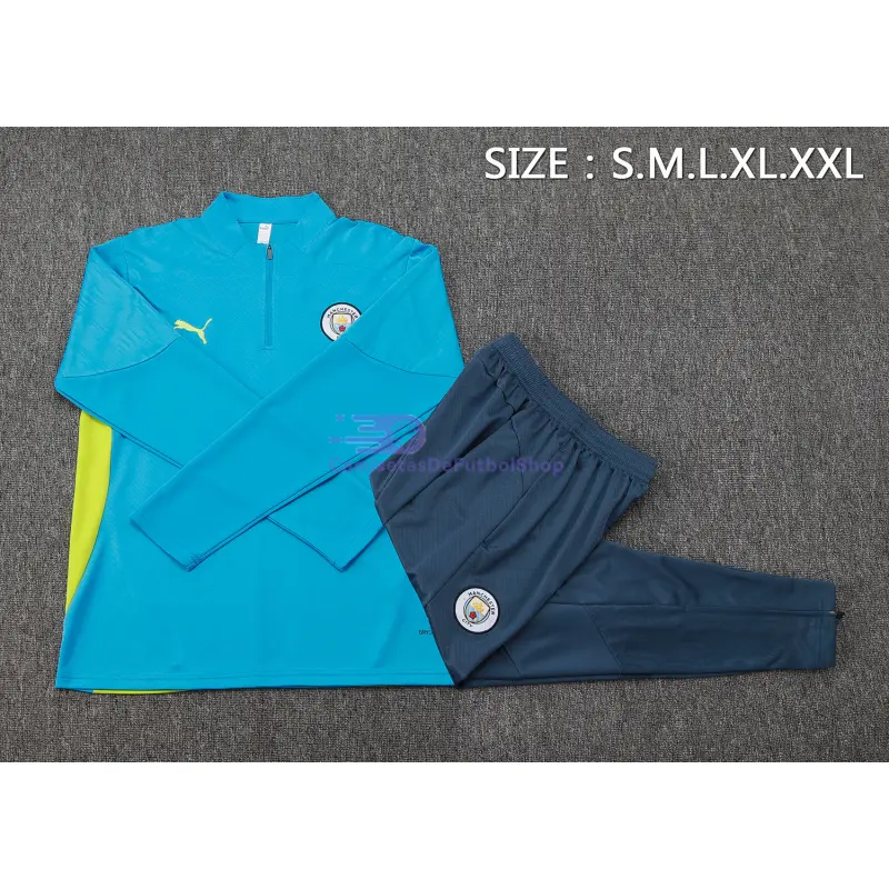 Sudadera De Entrenamiento Manchester City 2025/2026 Kit Azul Claro (EDICIÓN JUGADOR)