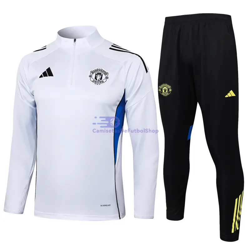 Sudadera De Entrenamiento Manchester United 2025/2026 Blanco/Azul