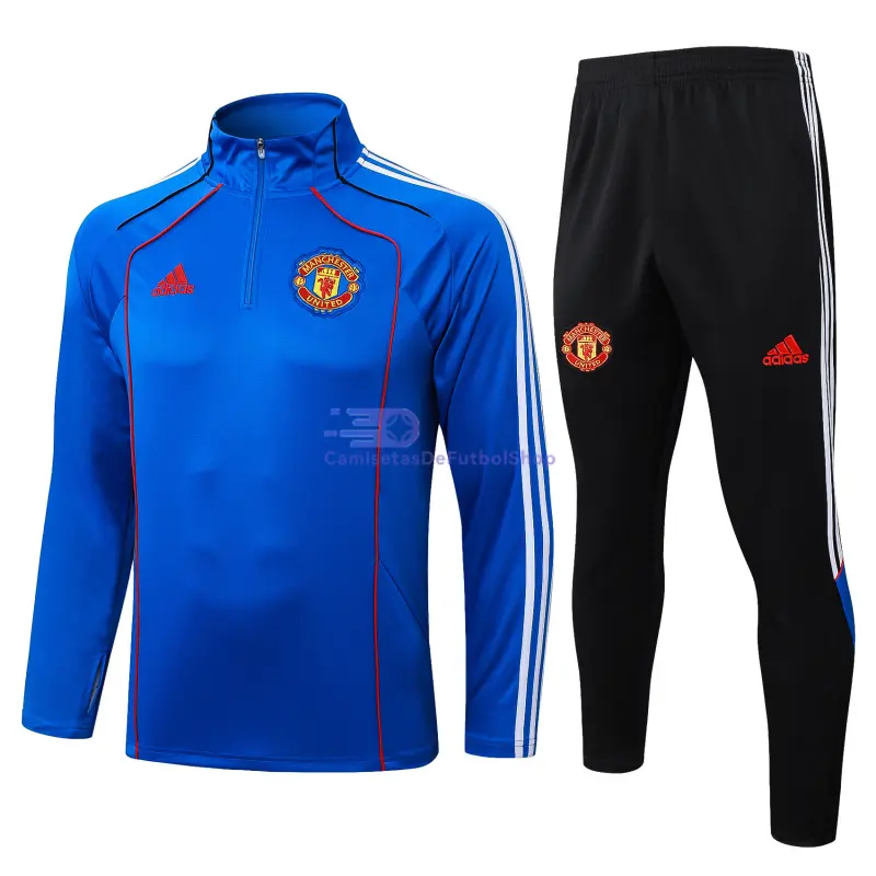 Sudadera De Entrenamiento Manchester United 2025/2026 Kit Retro Azul Real
