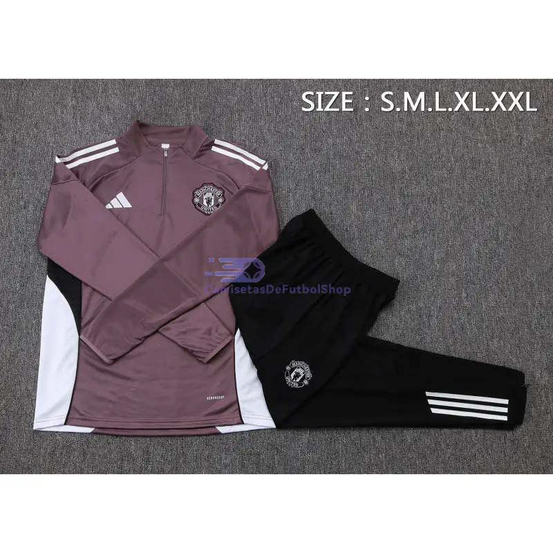 Sudadera De Entrenamiento Manchester United 2025/2026 Morado Grisáceo