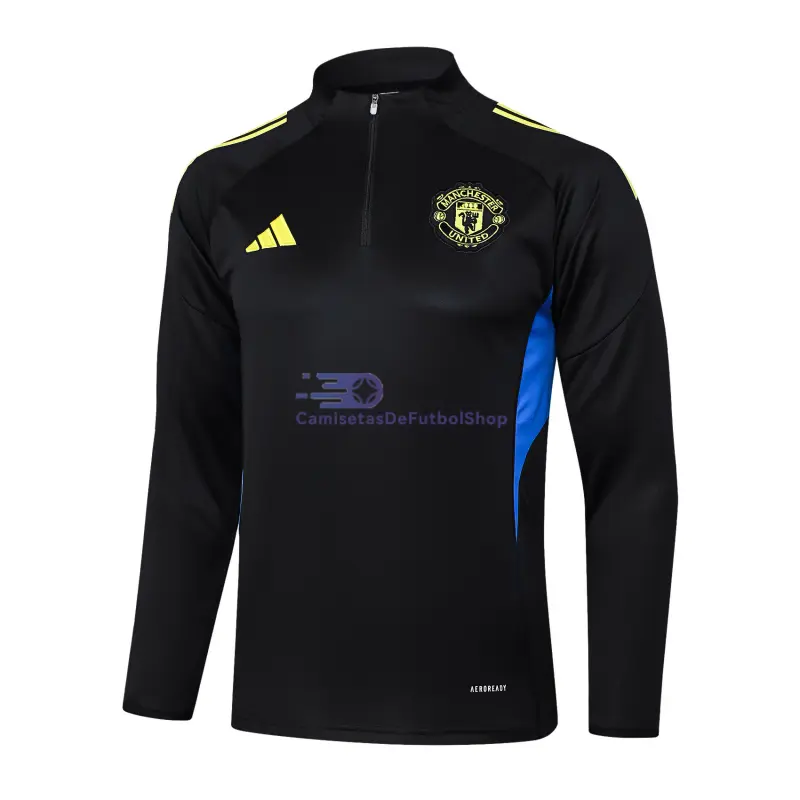Sudadera De Entrenamiento Manchester United 2025/2026 Negro/Azul