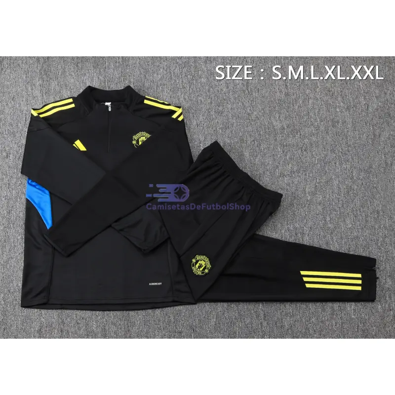 Sudadera De Entrenamiento Manchester United 2025/2026 Negro/Azul