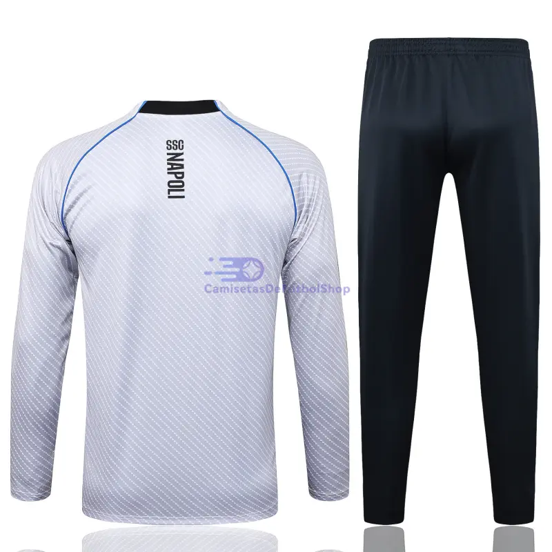 Sudadera De Entrenamiento Napoli 2025/2026 Kit Gris Claro con Estampado