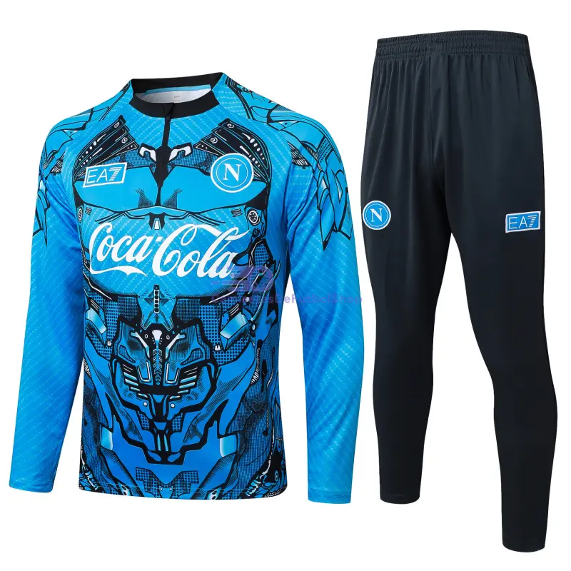 Sudadera De Entrenamiento Napoli 2025/2026 Kit Azul con Estampado