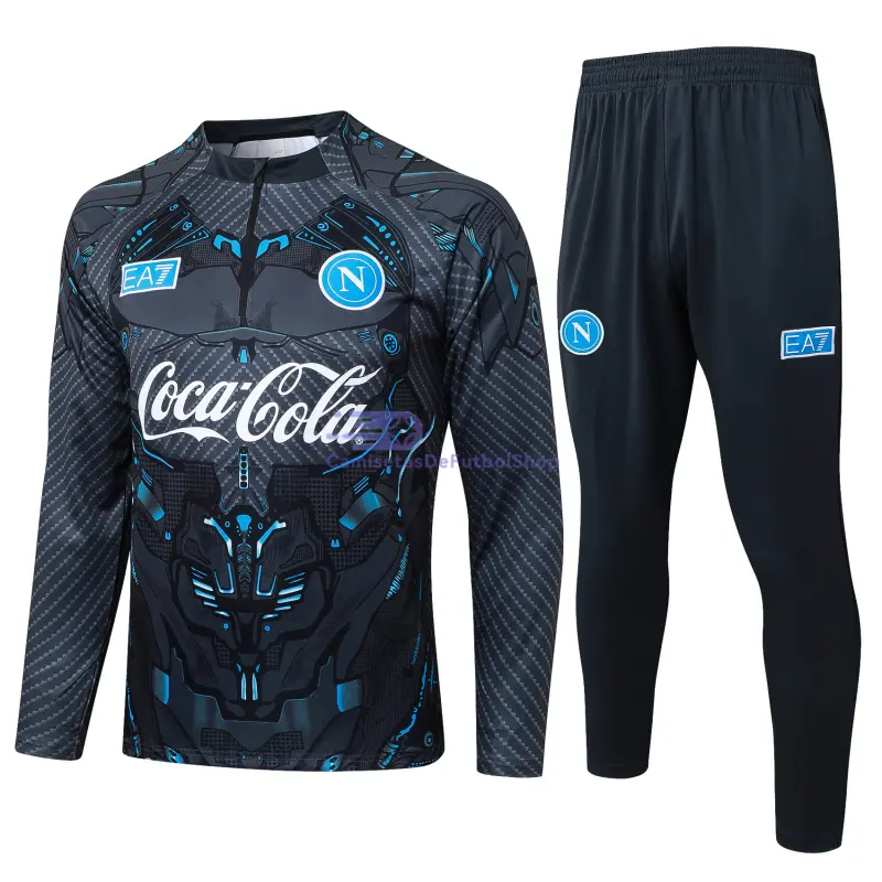 Sudadera De Entrenamiento Napoli 2025/2026 Kit Negro con Estampado
