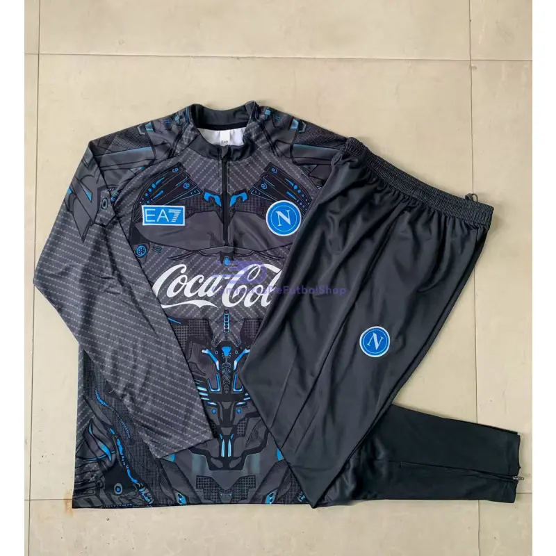 Sudadera De Entrenamiento Napoli 2025/2026 Negro con Estampado