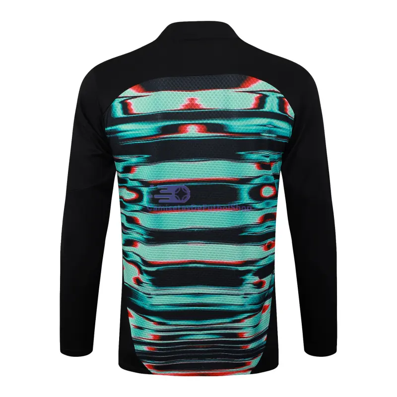 Sudadera De Entrenamiento Portugal 2025 Verde/Negro con Estampado