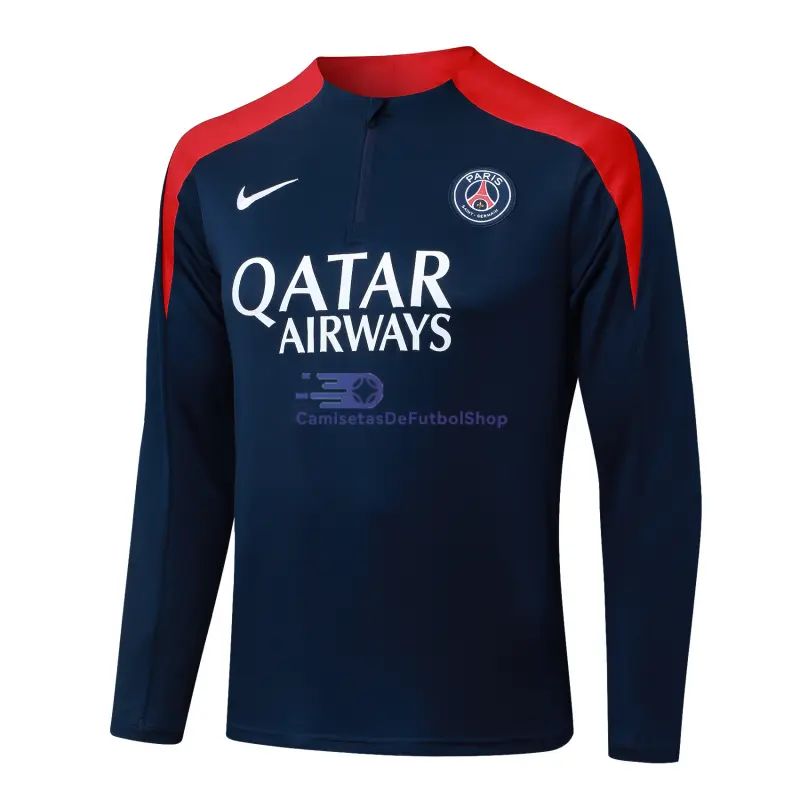 Sudadera De Entrenamiento PSG 2025/2026 Azul Marino/Rojo