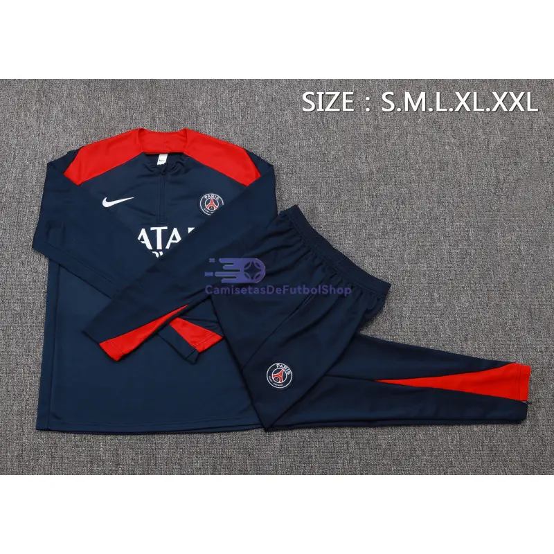 Sudadera De Entrenamiento PSG 2025/2026 Azul Marino/Rojo