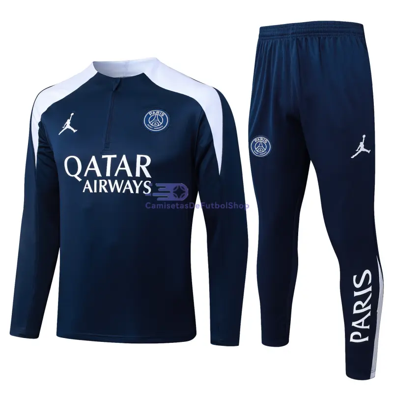 Sudadera De Entrenamiento PSG 2025/2026 Azul Oscuro/Blanco