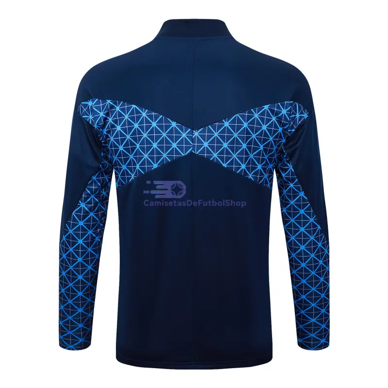 Sudadera De Entrenamiento PSG 2025/2026 Azul Real con Estampado de Cuadros