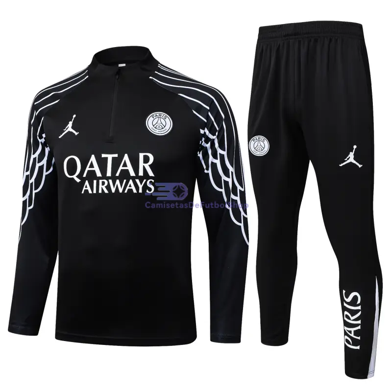 Sudadera De Entrenamiento PSG 2025/2026 Kit Negro con Estampado