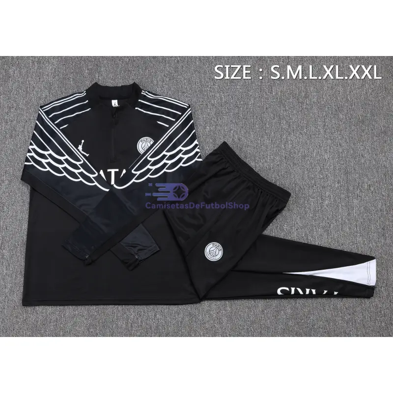 Sudadera De Entrenamiento PSG 2025/2026 Kit Negro con Estampado