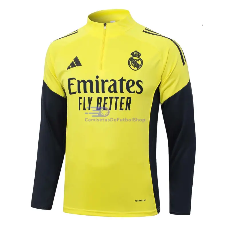 Sudadera De Entrenamiento Real Madrid 2025/2026 Amarillo/Negro