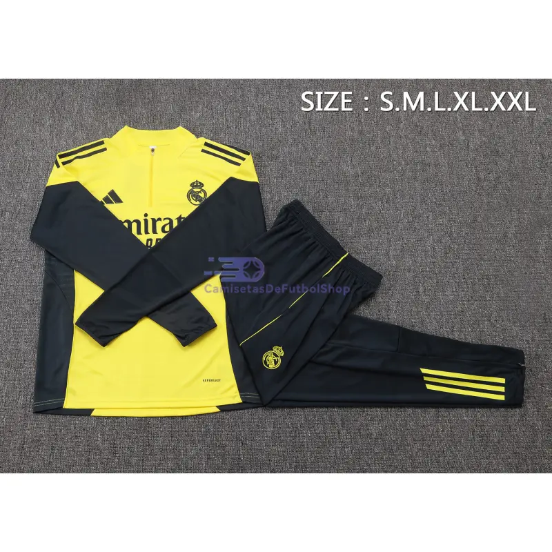Sudadera De Entrenamiento Real Madrid 2025/2026 Kit Amarillo/Negro