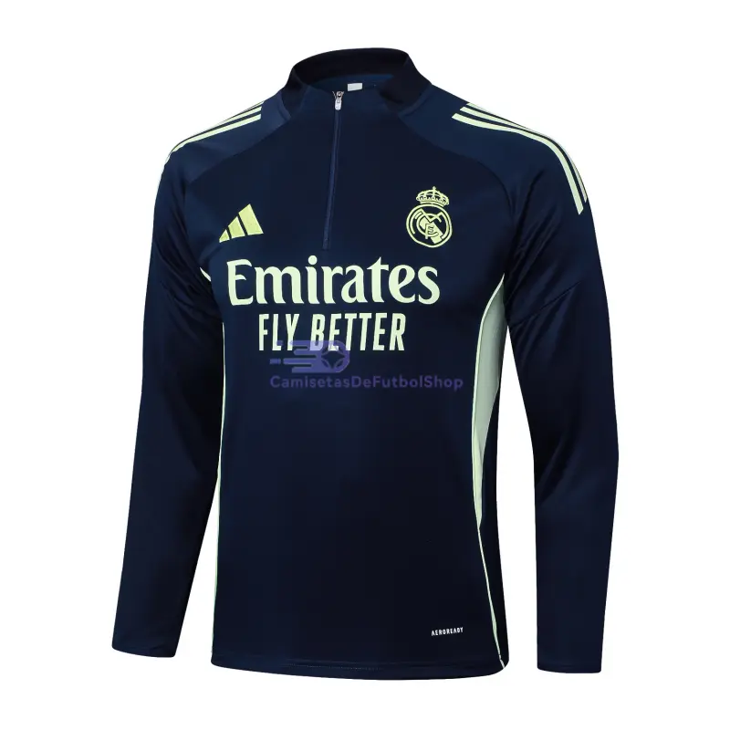 Sudadera De Entrenamiento Real Madrid 2025/2026 Azul Marino/Amarillo