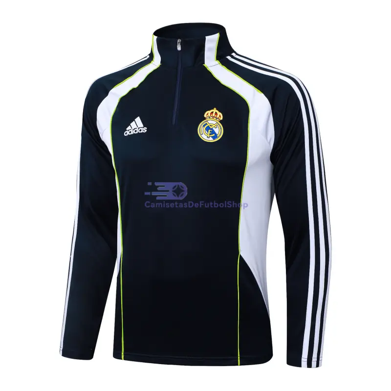 Sudadera De Entrenamiento Real Madrid 2025/2026 Azul Marino/Blanco