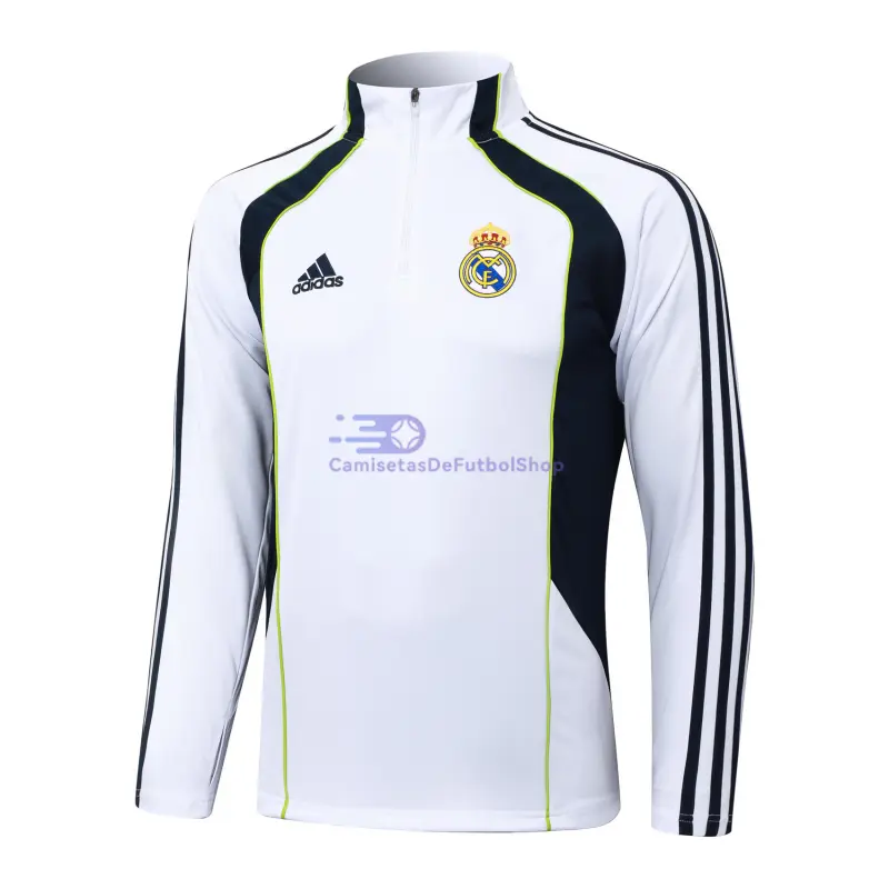 Sudadera De Entrenamiento Real Madrid 2025/2026 Blanco/Azul Marino
