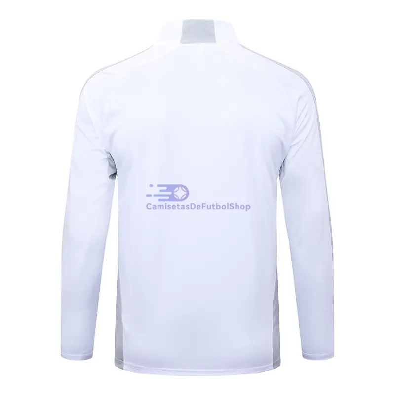 Sudadera De Entrenamiento Real Madrid 2025/2026 Blanco/Gris