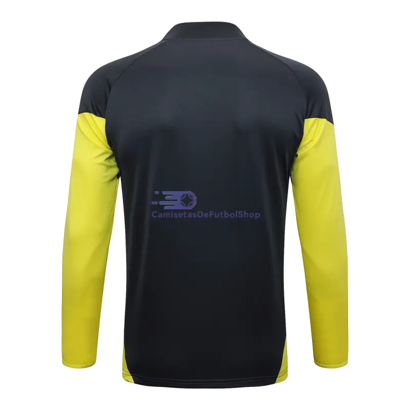 Sudadera De Entrenamiento Real Madrid 2025/2026 Gris Oscuro/Amarillo